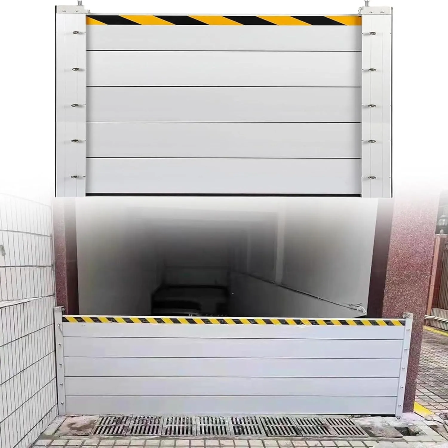 Reusable Garage Storm Guards for External Doors, Home Doors Sealed Flood Prevention Barrier for Basement Road Entrances, Water Stopper Flap Flood Bags