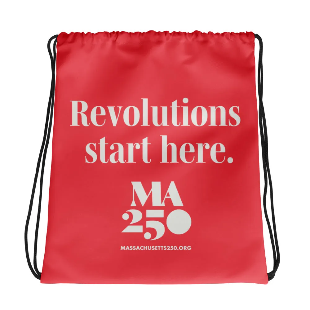 Revolutions Start Here Drawstring Bag