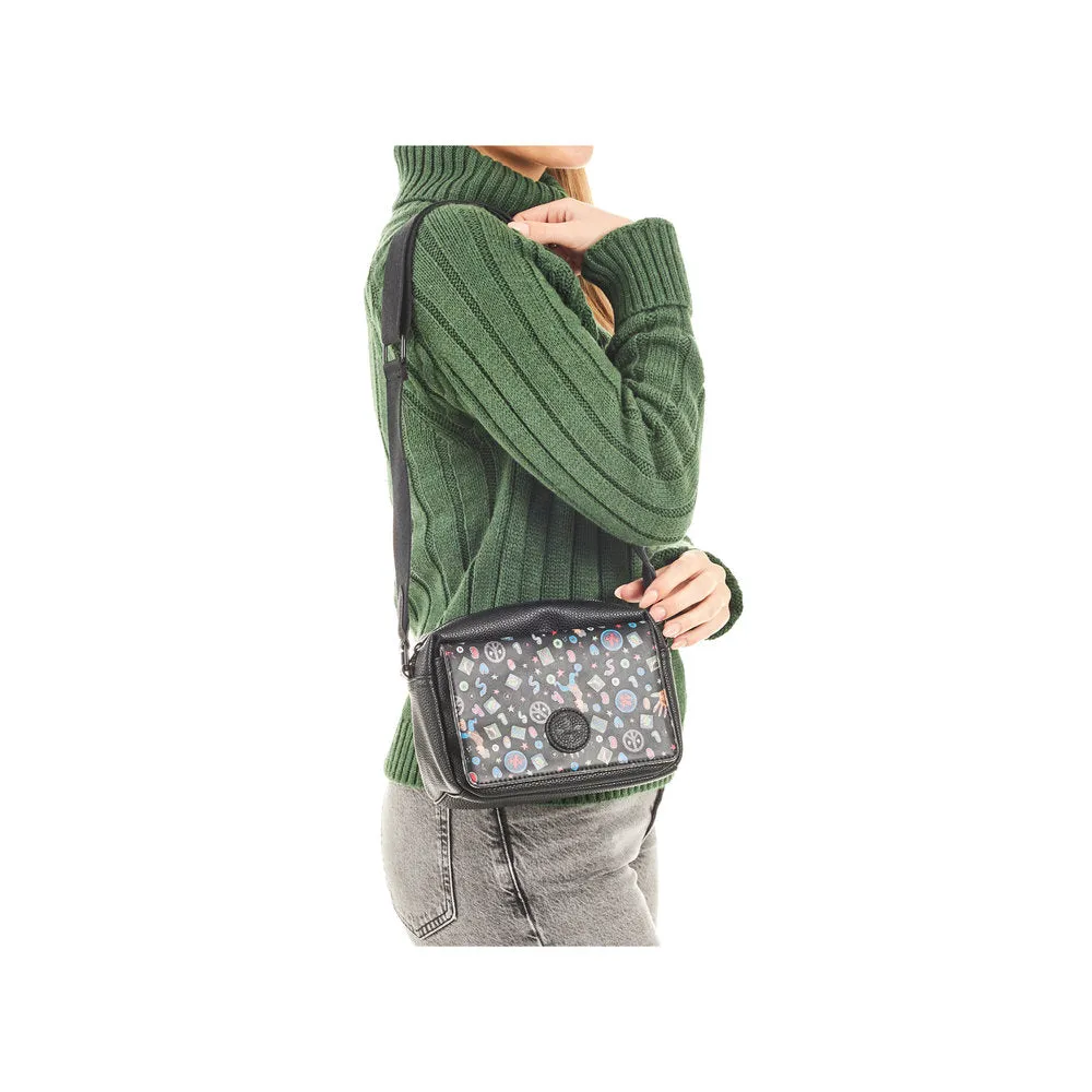 Rieker Camera Style Bag Black Comic