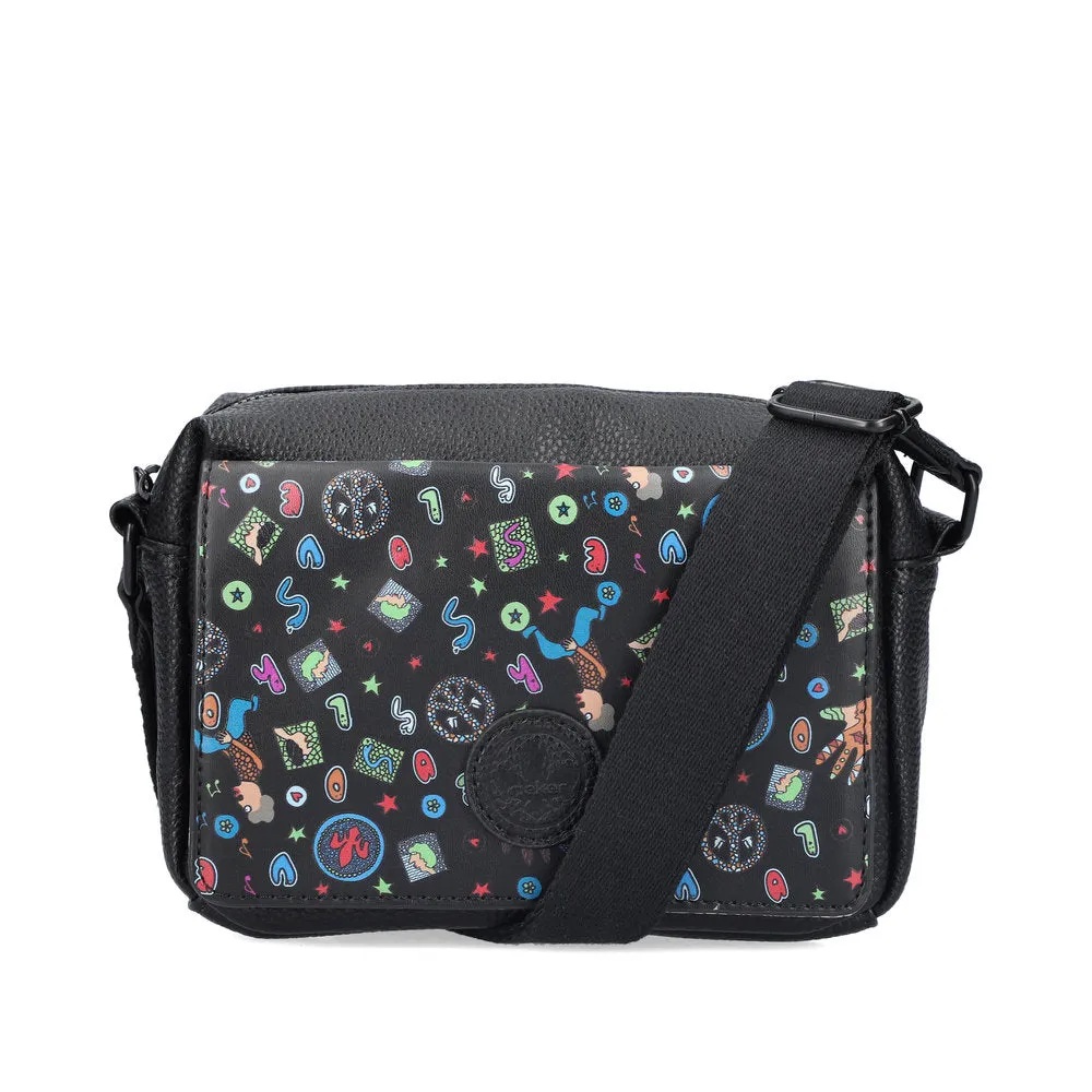 Rieker Camera Style Bag Black Comic