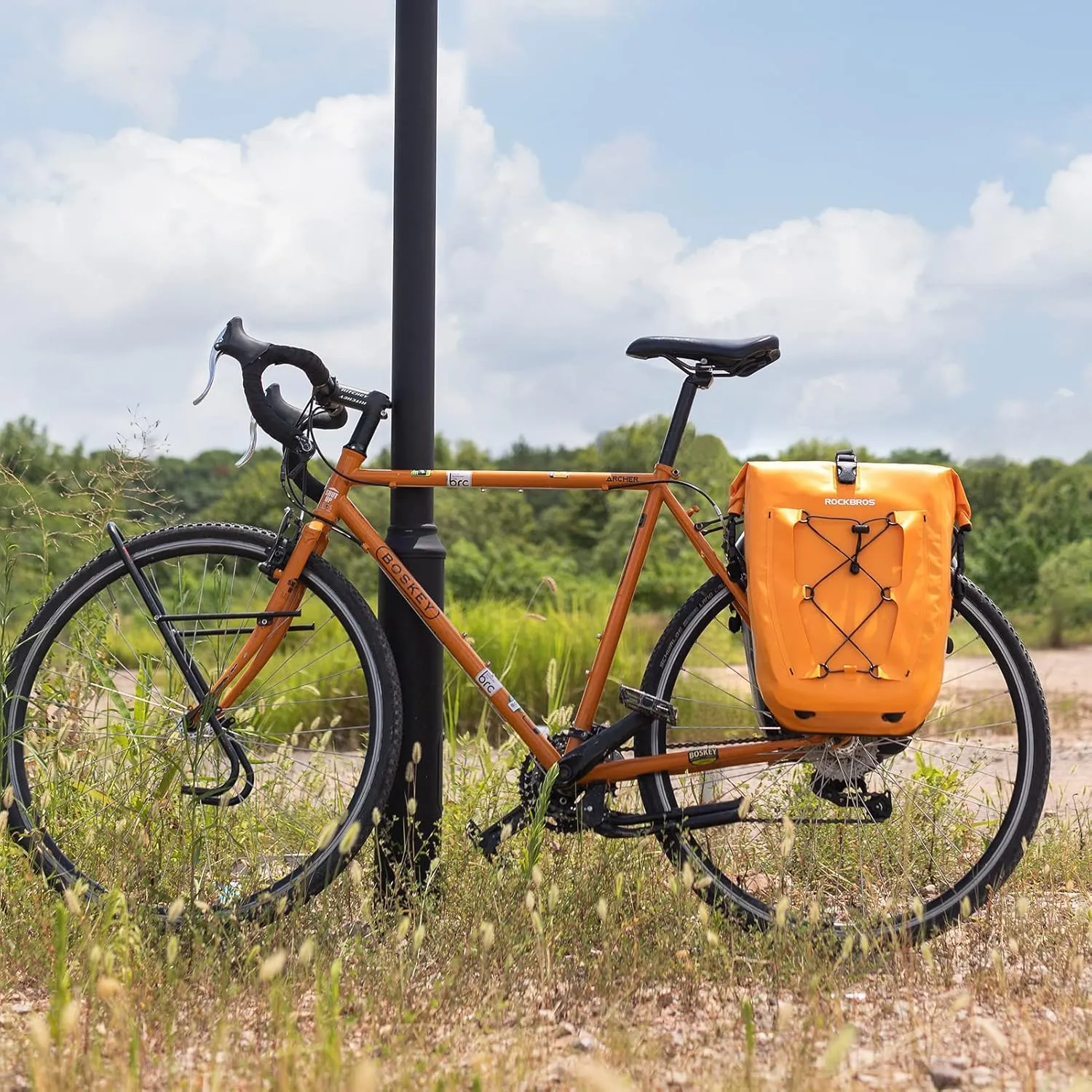 ROCKBROS Bike Panniers Waterproof Rear Rack Bag Max 30L Large Capacity for Cycling Traveling Commuting