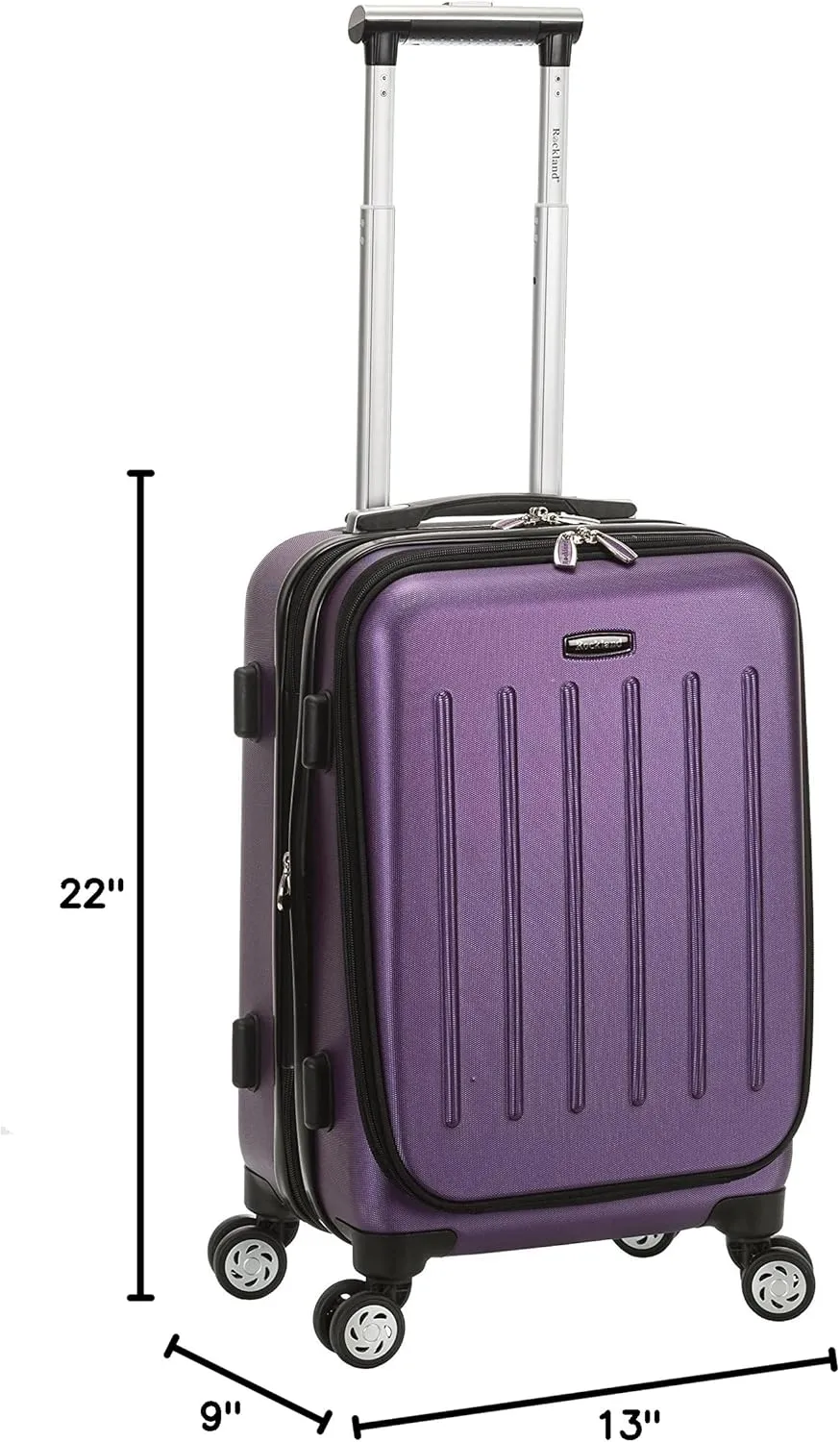 Rockland Titan Hardside Spinner Luggage, Purple, Carry-On 19-Inch