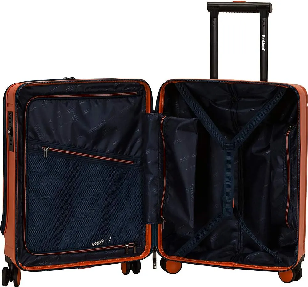 Rockland Tokyo Hardside Laptop Spinner Luggage, Navy, Carry-On 19-Inch