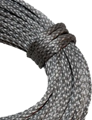 Samson Premium Amsteel Blue Rope 3/16" in Multiple Colors and Lengths Strong HMPE Dyneema Fiber 4,900lb. tensile Strength. Torque Free, Low Stretch, 12 Strand (3/16" x 25', Silver)
