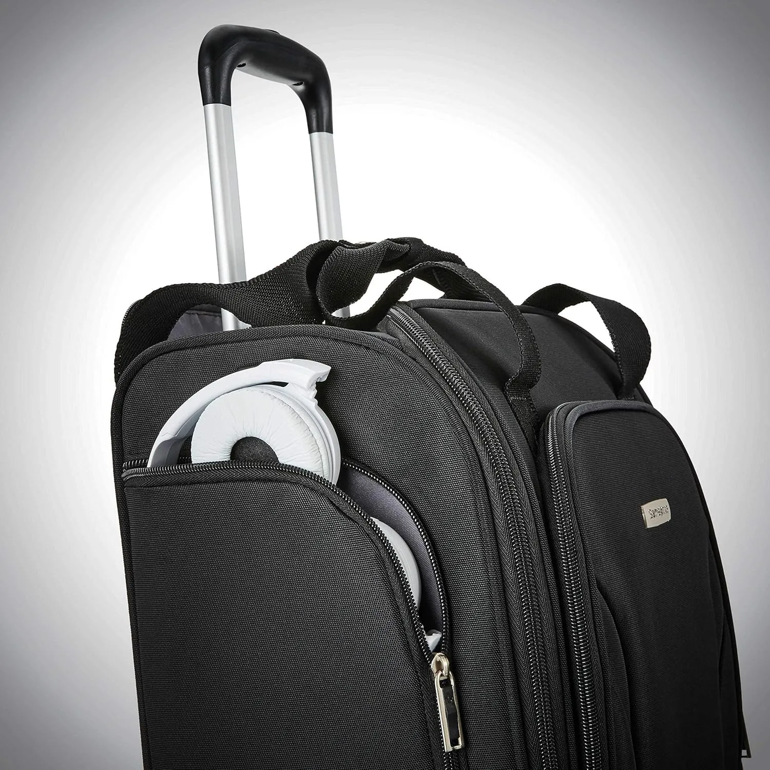 Samsonite Underseat Carry-On Spinner With USB Port, Jet Black, One Size