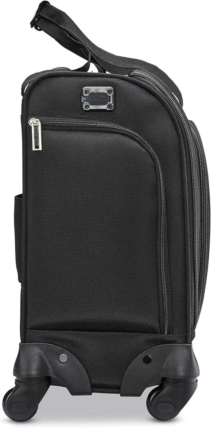 Samsonite Underseat Carry-On Spinner With USB Port, Jet Black, One Size