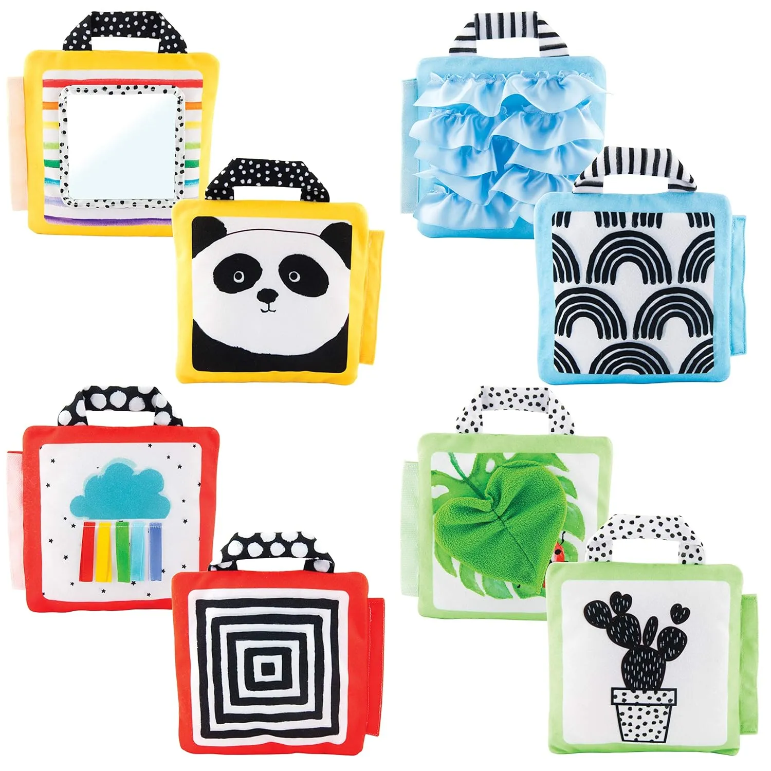 Sassy Reversible Soft Sensory Activity Panels, 4Count, Ages 0  Months