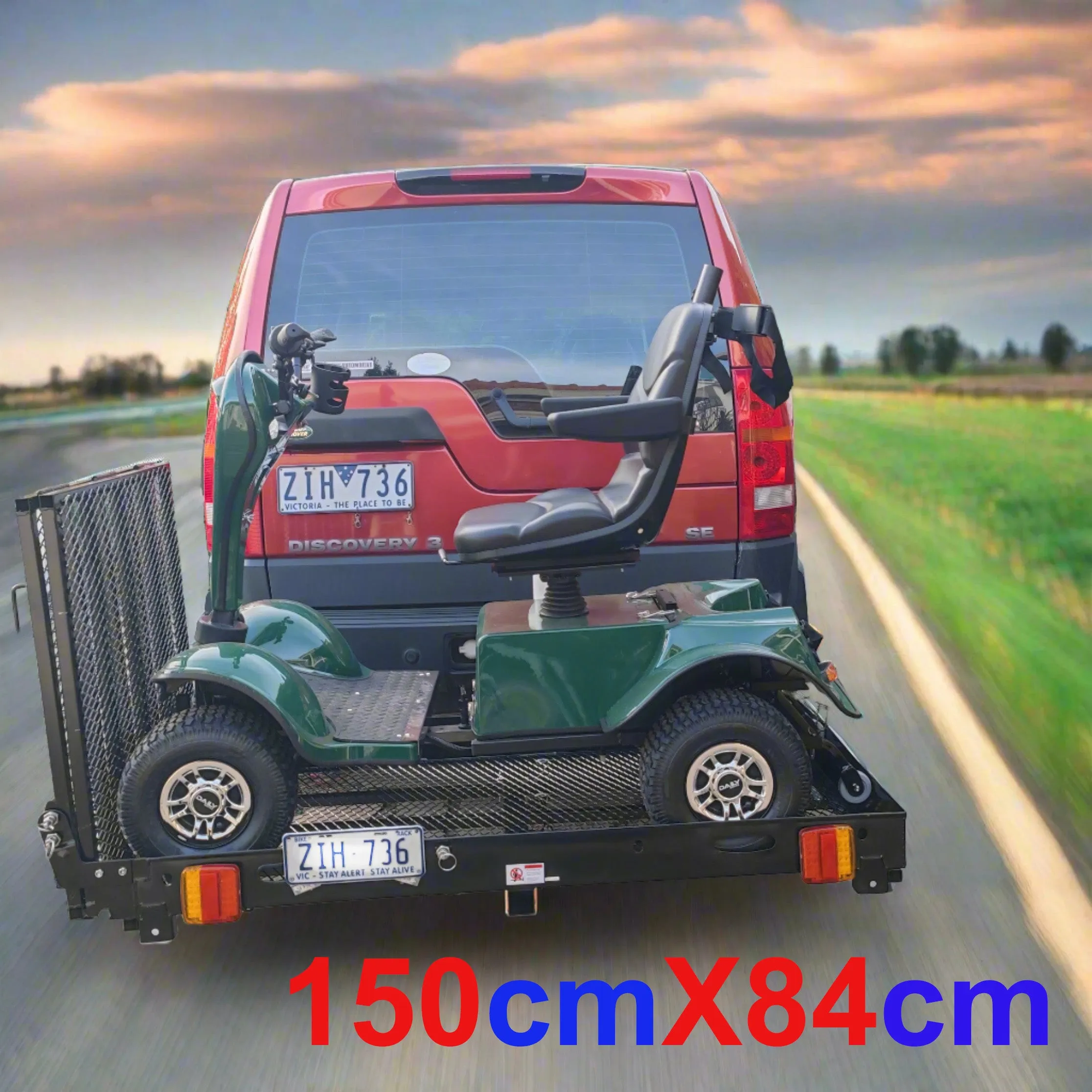 SC500XL Towbar Scooter Carrier with LED Lights and Gas Strut