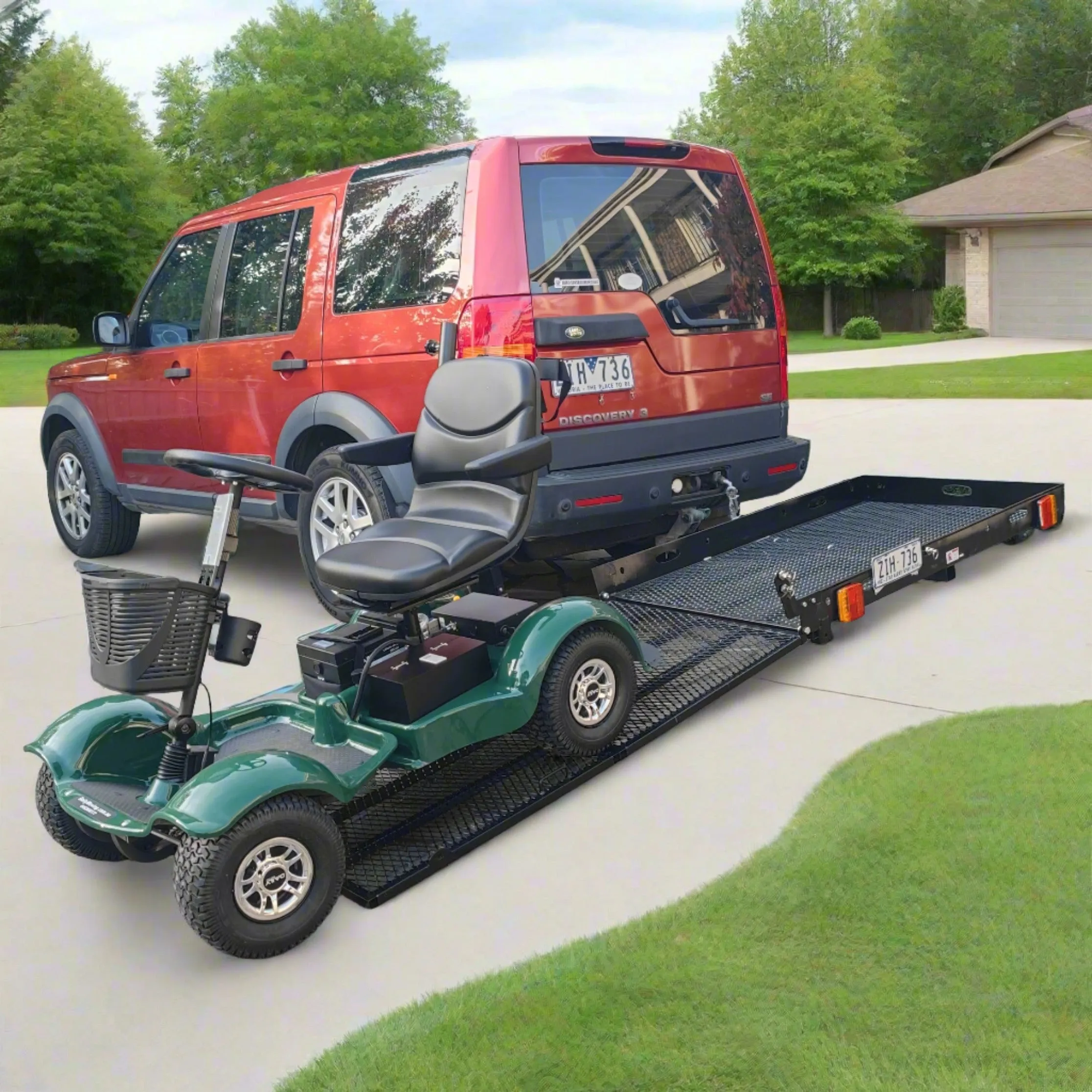 SC500XL Towbar Scooter Carrier with LED Lights and Gas Strut