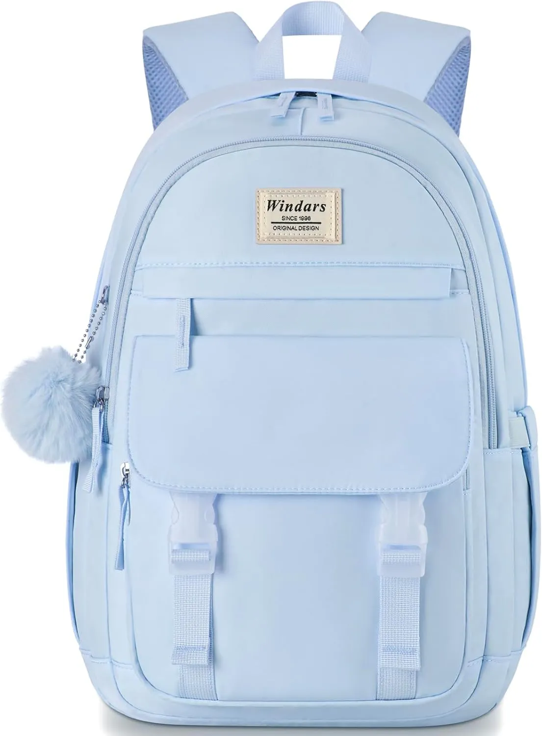 School Backpack for Teen Girls, Cute College Backpacks for Women Students Aesthetic Bookbag Large 15.6 Inch Laptop Bag Middle School Travel Back Pack (Blue)
