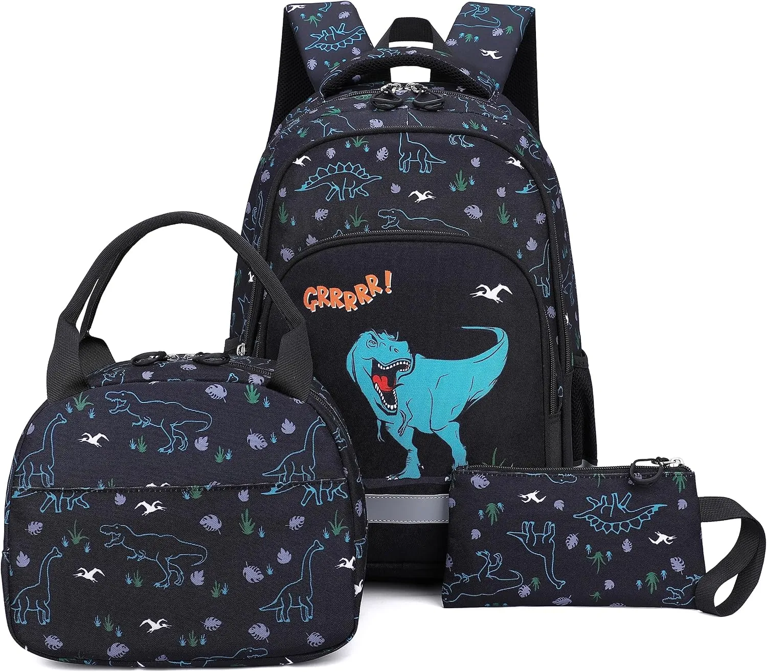 School Backpack Kids Set Middle Elementary Preschool with Lunch Bag & Pencil Case Bookbags for Boys Girls
