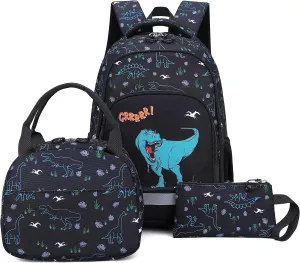 School Backpack Kids Set Middle Elementary Preschool with Lunch Bag & Pencil Case Bookbags for Boys Girls