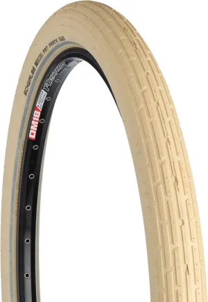 SCHWALBE - Fat Frank Cruiser and Road Wire Clincher Bike Tire | 26 x 2.35 | Active Line | Crème/Reflective