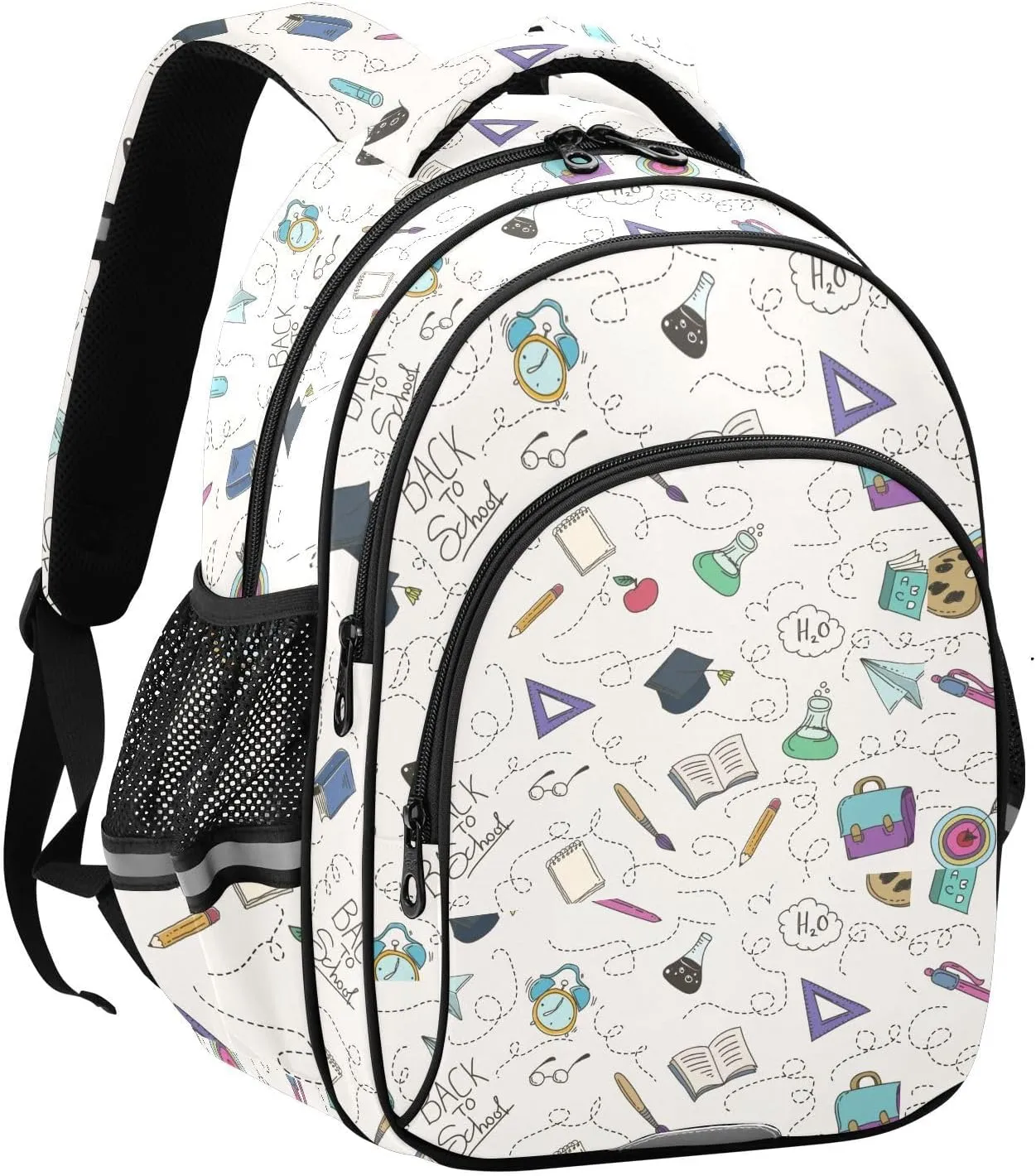 Science and Education Pattern Backpack for Kids Elementary School Bag Boys Girls Bookbag Travel Backpack Daypack