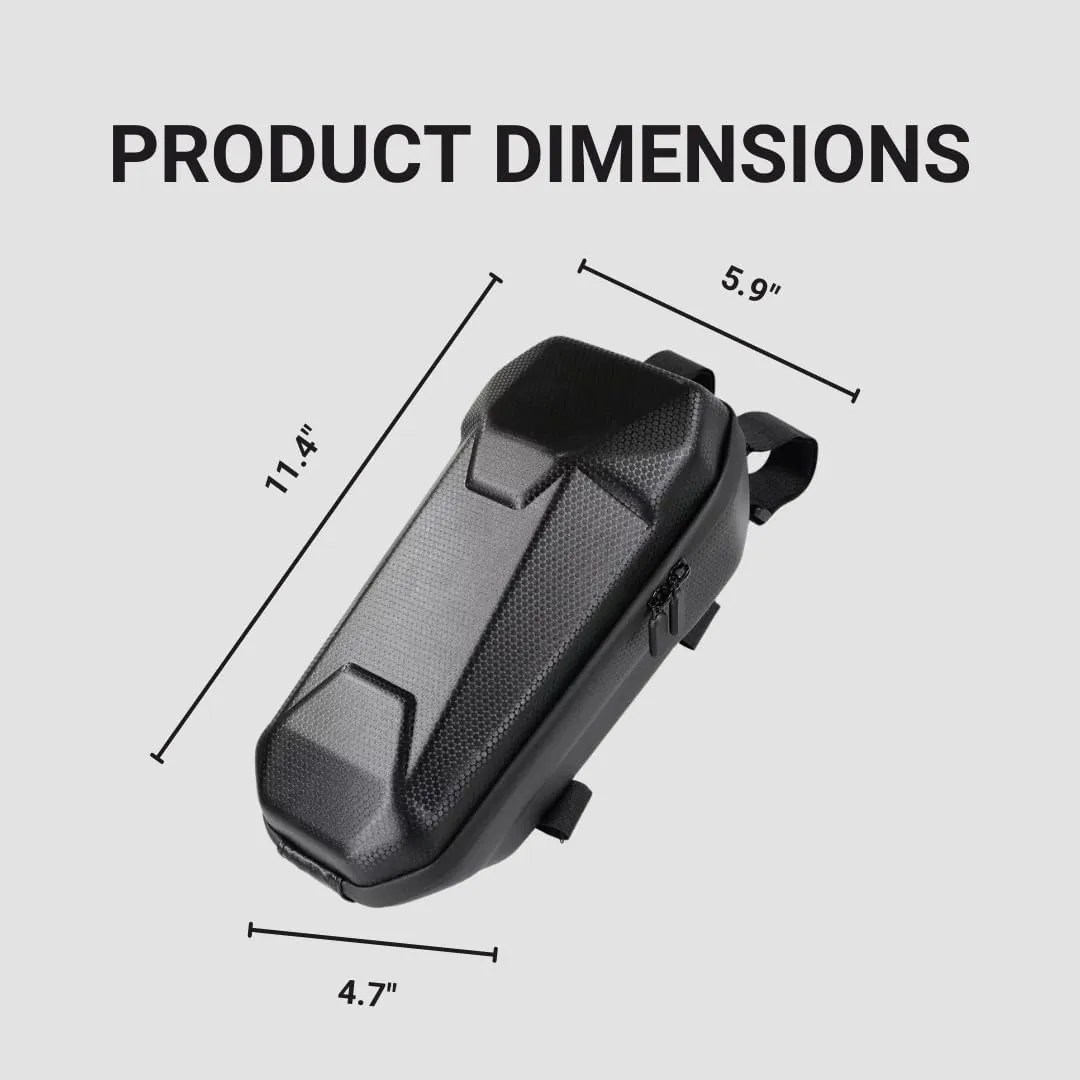 Scooter Bag - Waterproof Hard Shell Storage - Durable Electric Scooter Accessories for Adults - Easy Install Front Bar Bag - Universal Fit for Most E-Scooters & Bikes