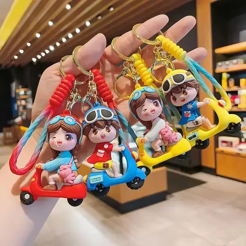 Scooter Couple 3D Keychain
