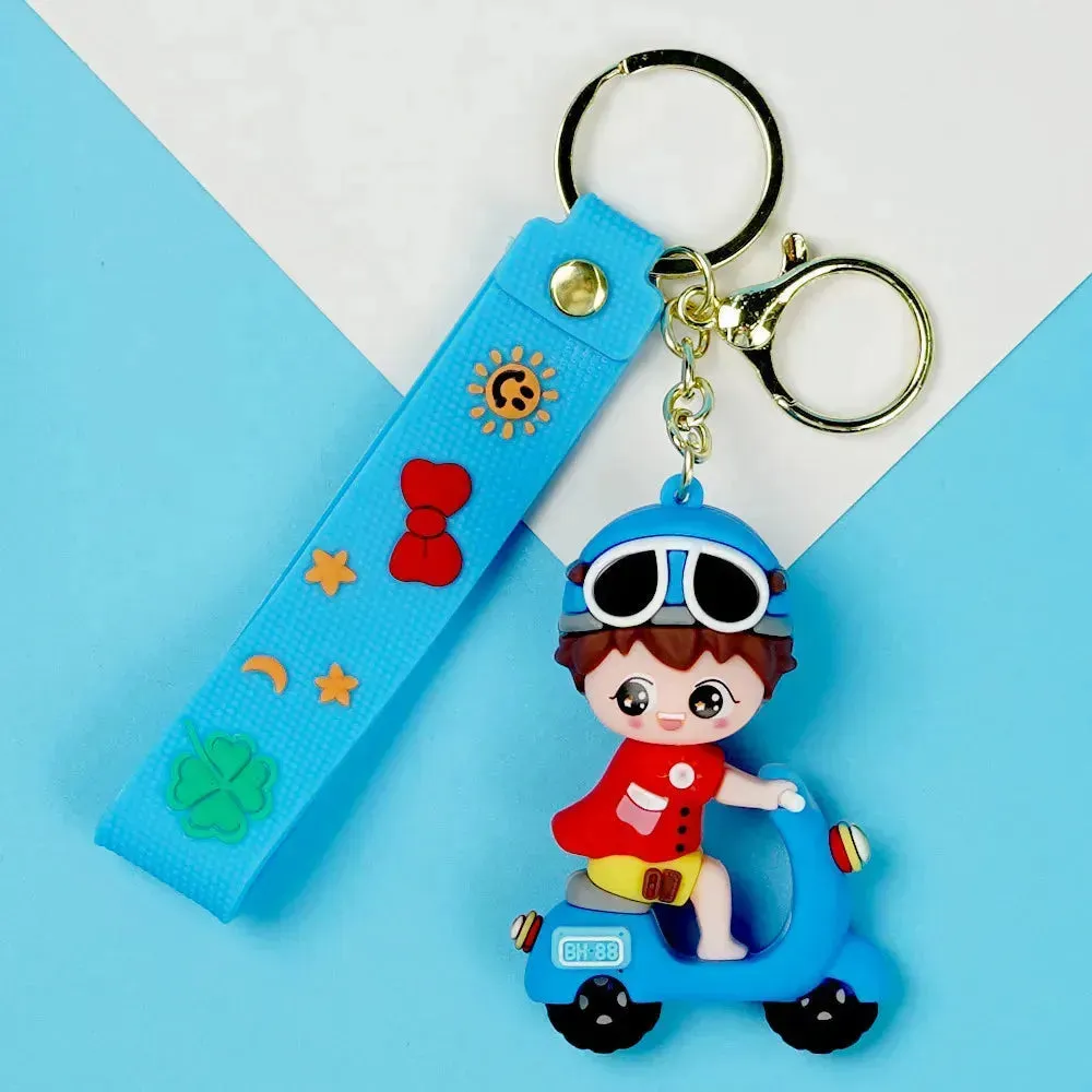 Scooter Couple 3D Keychain