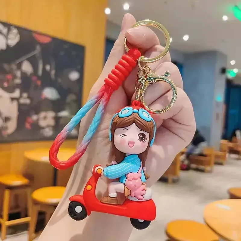 Scooter Couple 3D Keychain