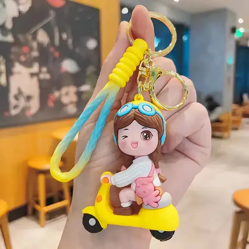 Scooter Couple 3D Keychain