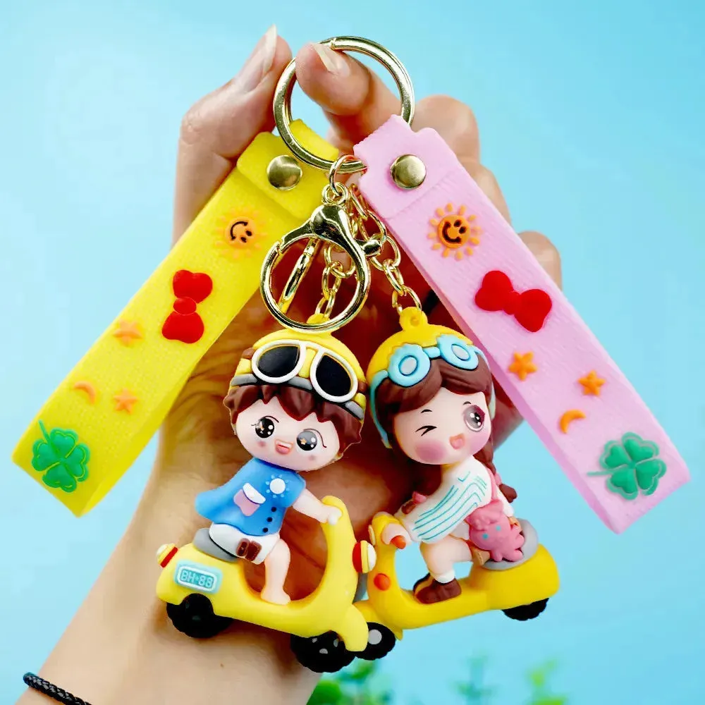 Scooter Couple 3D Keychain