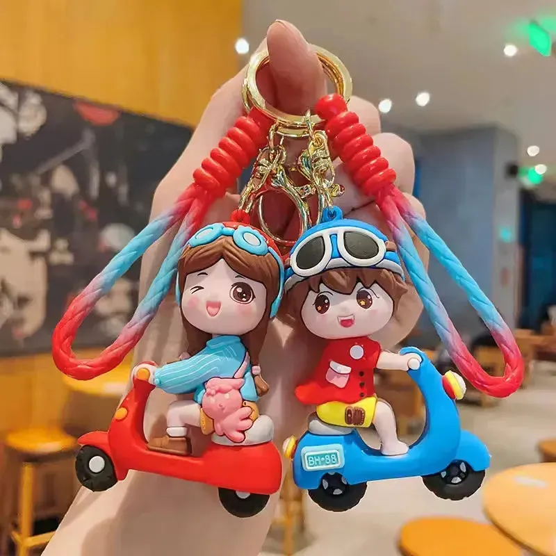 Scooter Couple 3D Keychain