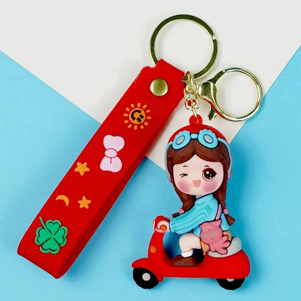 Scooter Couple 3D Keychain
