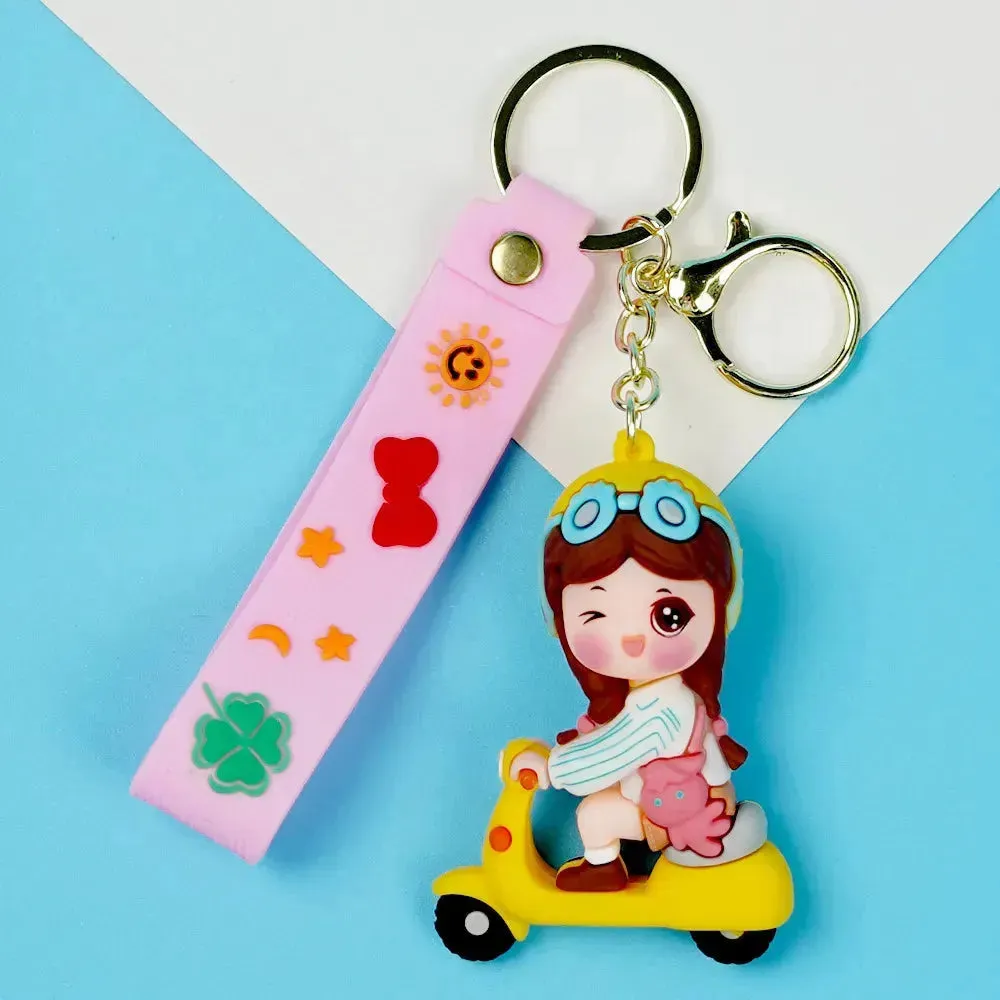Scooter Couple 3D Keychain