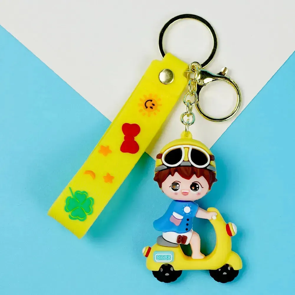 Scooter Couple 3D Keychain
