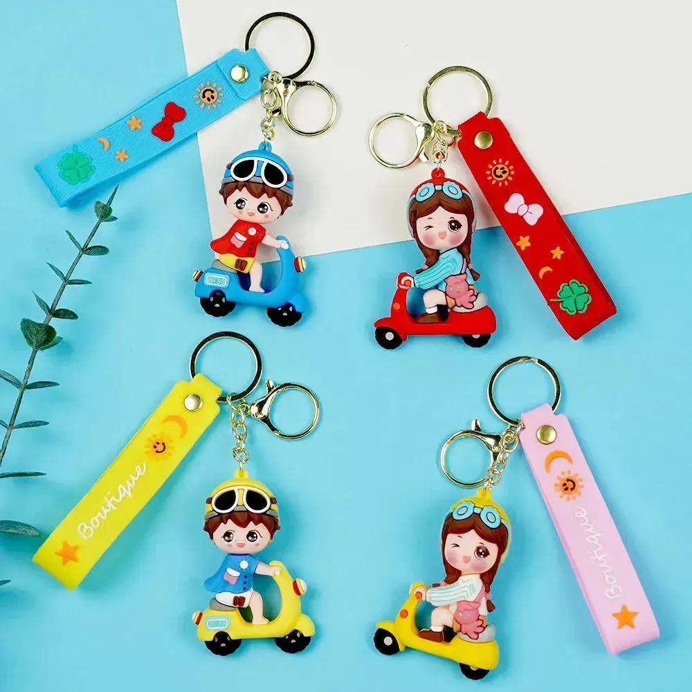 Scooter Couple 3D Keychain