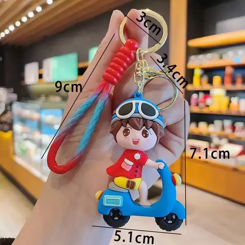 Scooter Couple 3D Keychain