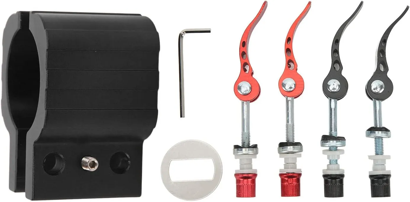 Scooter Folding Clamp Set, Aluminum Alloy Lever and Hex Wrench Scooter Rugged Lock Attachment for 8X 10X 11X Scooter Series