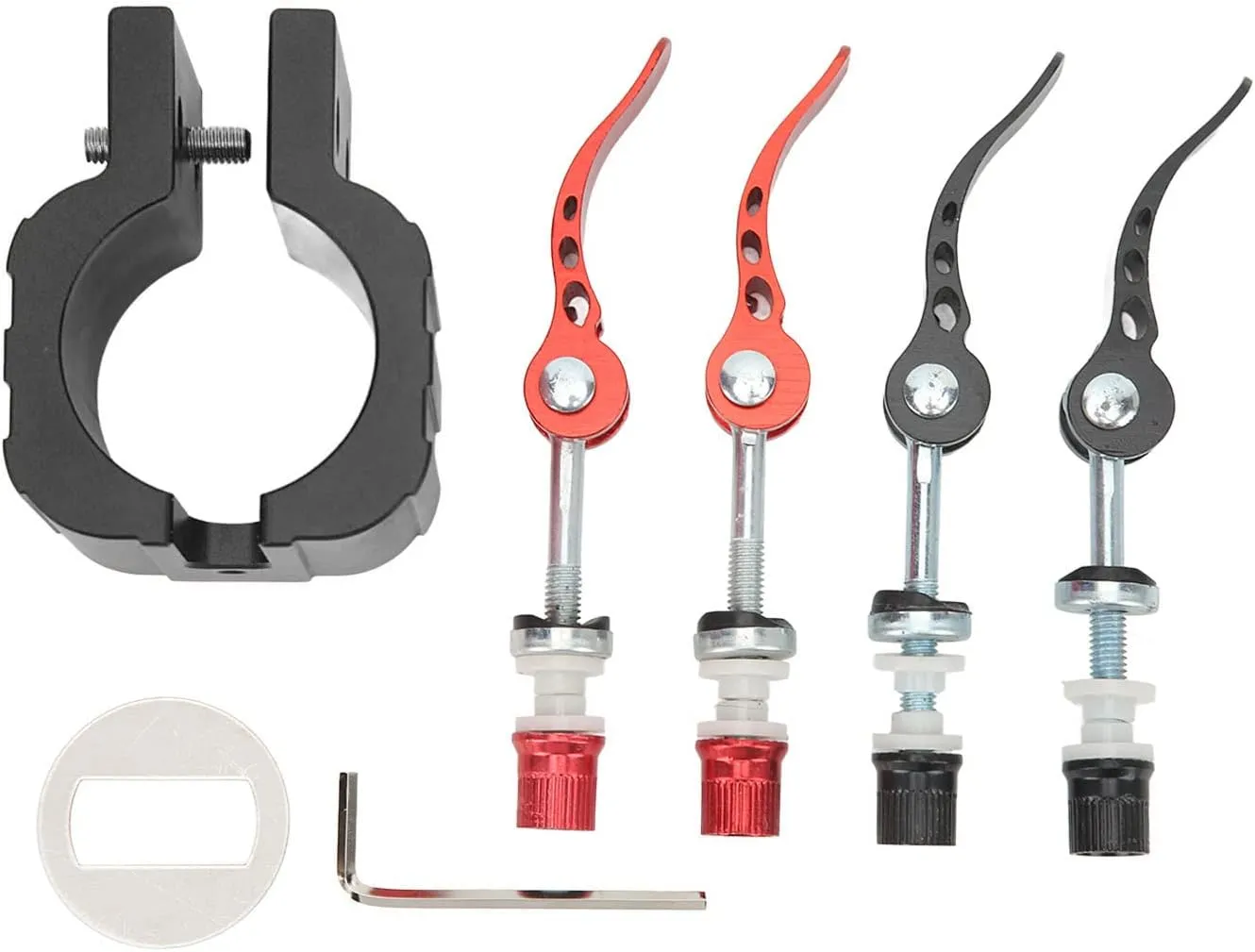 Scooter Folding Clamp Set, Aluminum Alloy Lever and Hex Wrench Scooter Rugged Lock Attachment for 8X 10X 11X Scooter Series