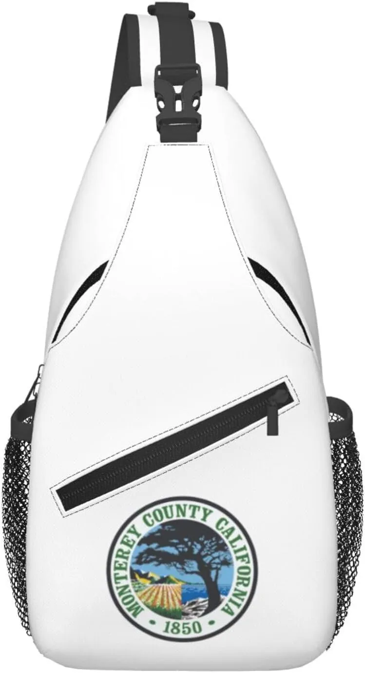 Seal Of Monterey County, California Crossbody Bags For Women Men Chest Backpack Gym Shoulder Bag Travel Outdoor Sports Casual Crossbody Bags