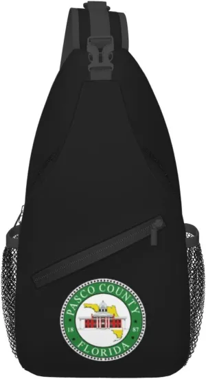 Seal Of Pasco County, Florida Crossbody Bags For Women Men Chest Backpack Gym Shoulder Bag Travel Outdoor Sports Casual Crossbody Bags