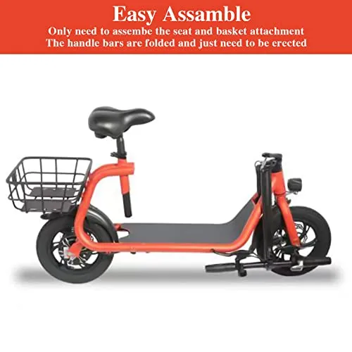 Sehomy 2 Wheel Electric Folding Scooter with Seat 450W, 20 Mile Range, 15.5 Mph