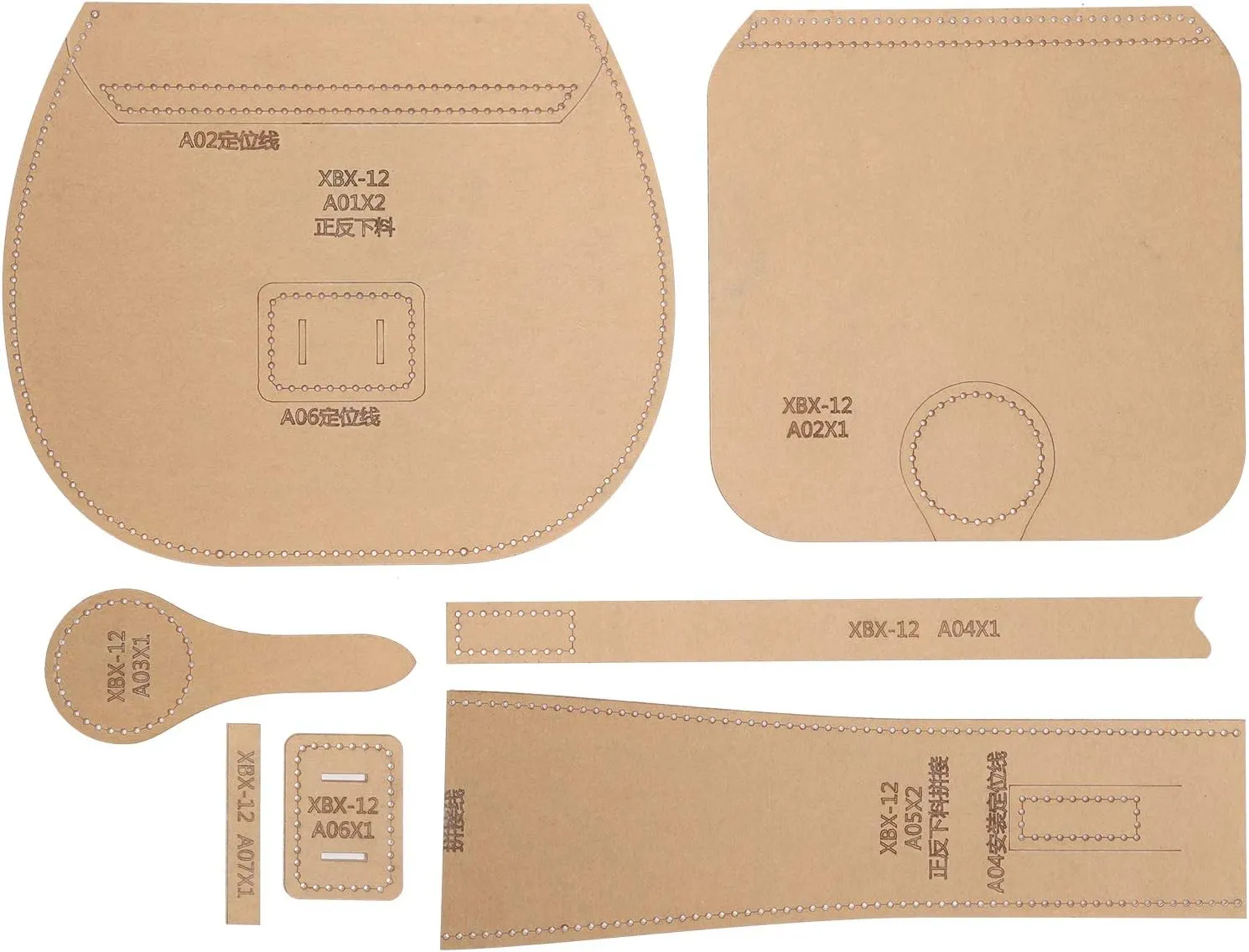 Shoulder Bag Acrylic Template, Single Shoulder Bag Acrylic Template Leather Craft Pattern Leather Pattern Template Transparent Leather Making Cutting MoldTemplates