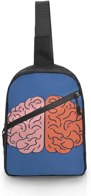 Sling Bag for Women Men Left And Right Brain Crossbody Bag Casual Daypack Backpack Shoulder Chest Bag Fashion Waist Pack Water Resistant Fanny Pack Crossbody Shoulder Bag
