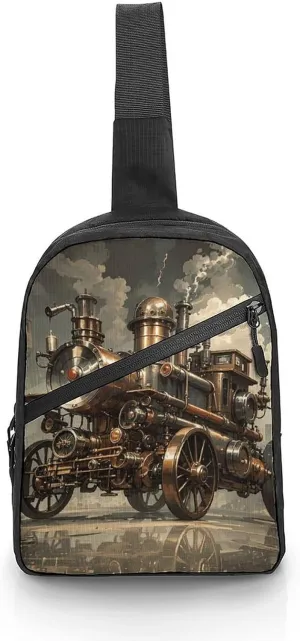 Sling Bag for Women Men Steampunk Style Crossbody Bag Casual Daypack Backpack Shoulder Chest Bag Fashion Waist Pack Water Resistant Fanny Pack Crossbody Shoulder Bag