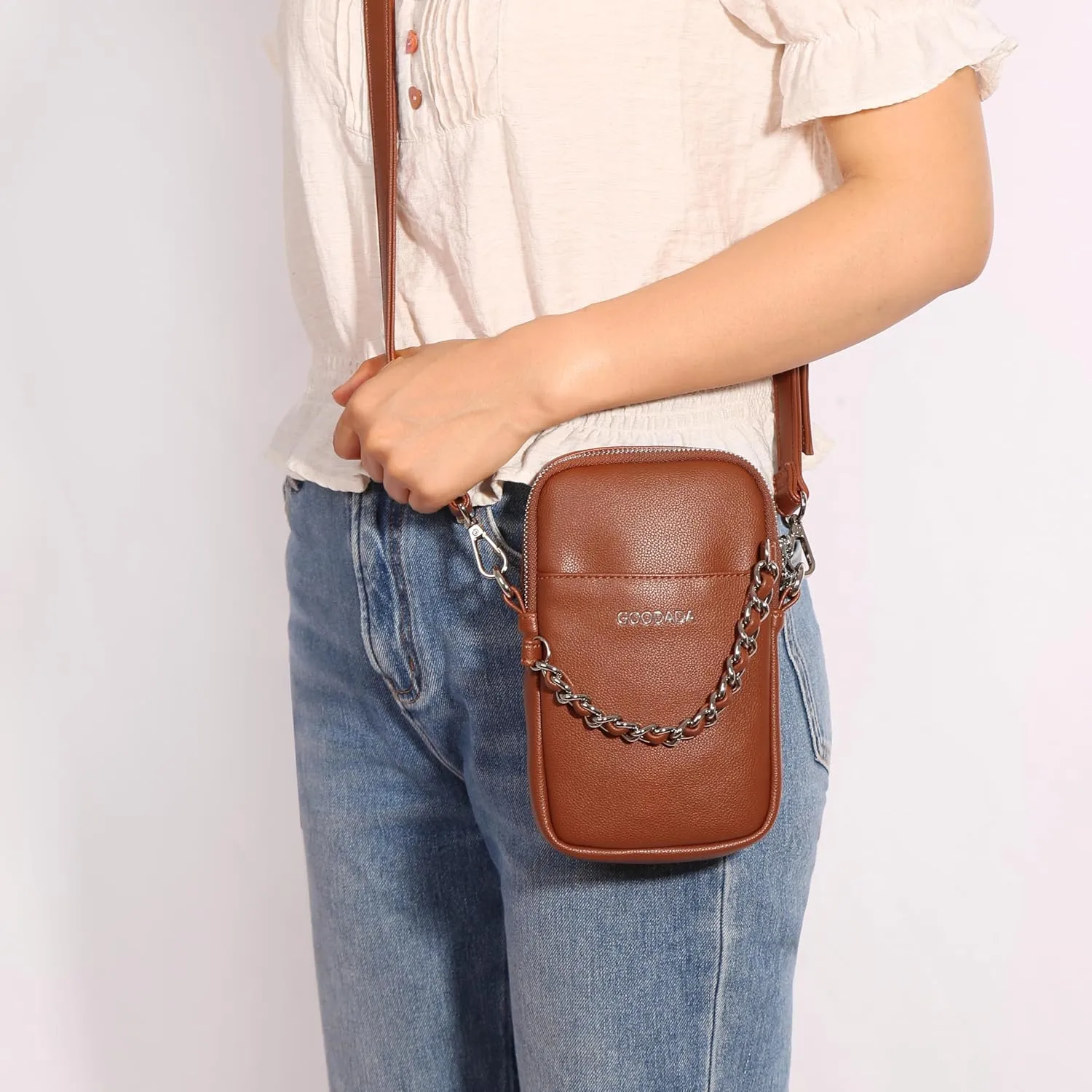 Small Crossbody Cell Phone Bag for Women Men, Mini Over Shoulder Handbag Purse