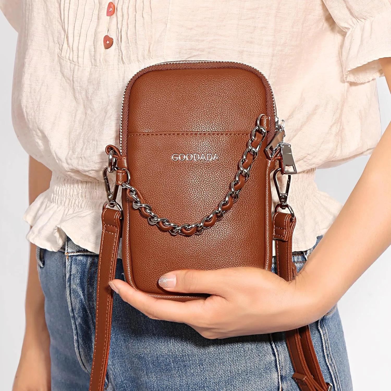 Small Crossbody Cell Phone Bag for Women Men, Mini Over Shoulder Handbag Purse