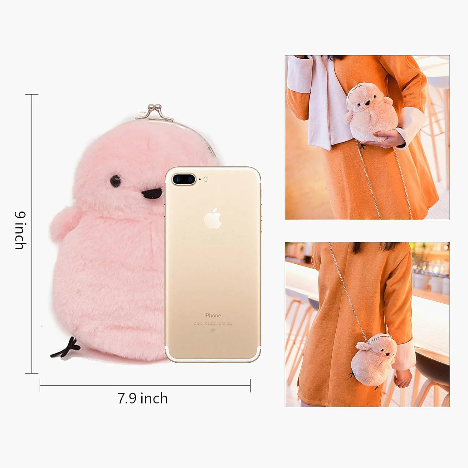 Small Crossbody Purse for Girls, PU Leather Cell Phone Wallet Shoulder Bag with Removable Strap