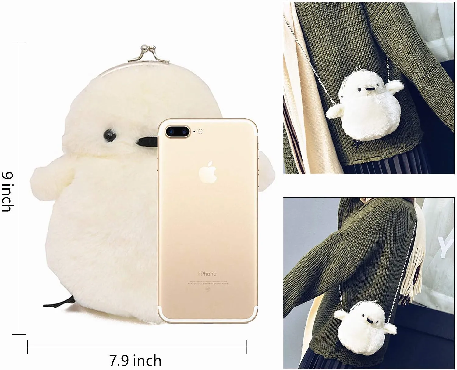 Small Crossbody Purse for Girls, PU Leather Cell Phone Wallet Shoulder Bag with Removable Strap