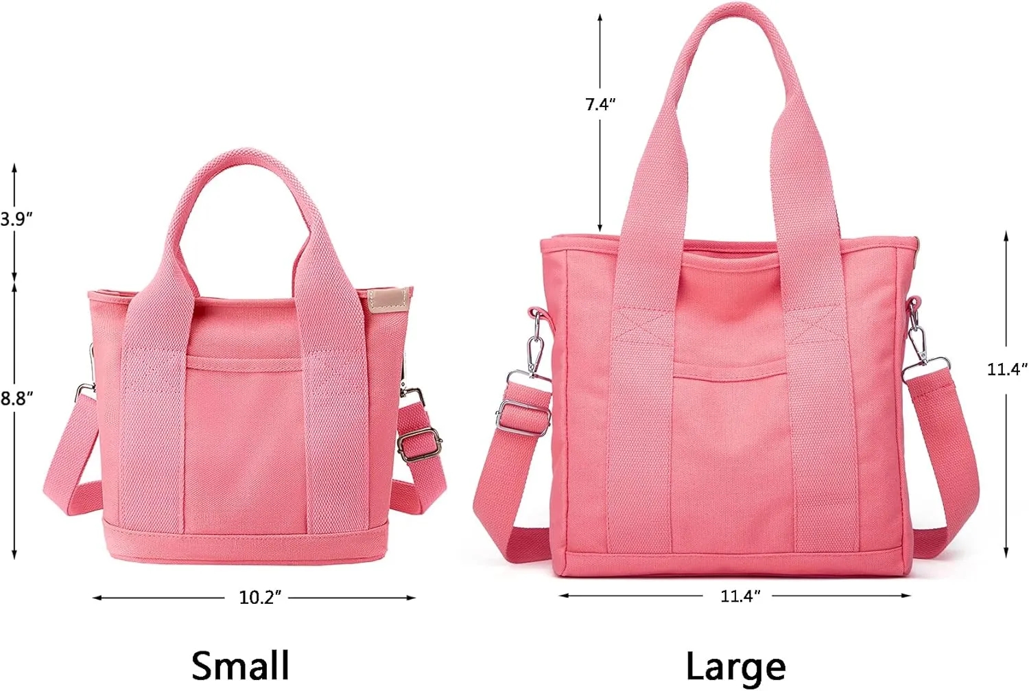 Small Tote Bag with Zipper Tote Bag for Women Canvas Crossbody Bag Shoulder Bag Satchel Hobo Bag Messenger Bag 2025