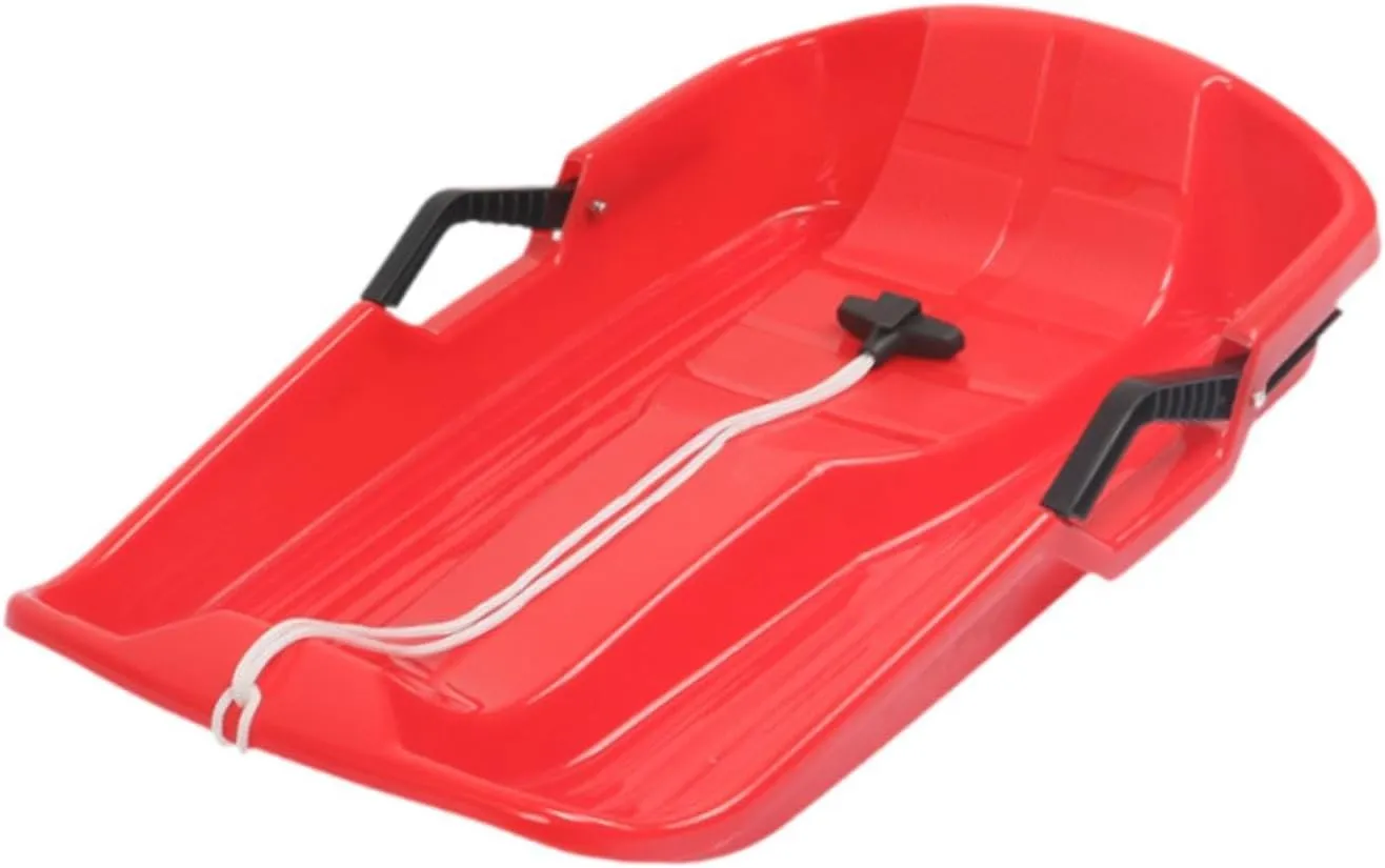 Snow Sled for Child Ski Board Toboggan Sleigh Downhill Sledding Snow Skiing with Rope Handles Snow Scooter Grass Sand Slider