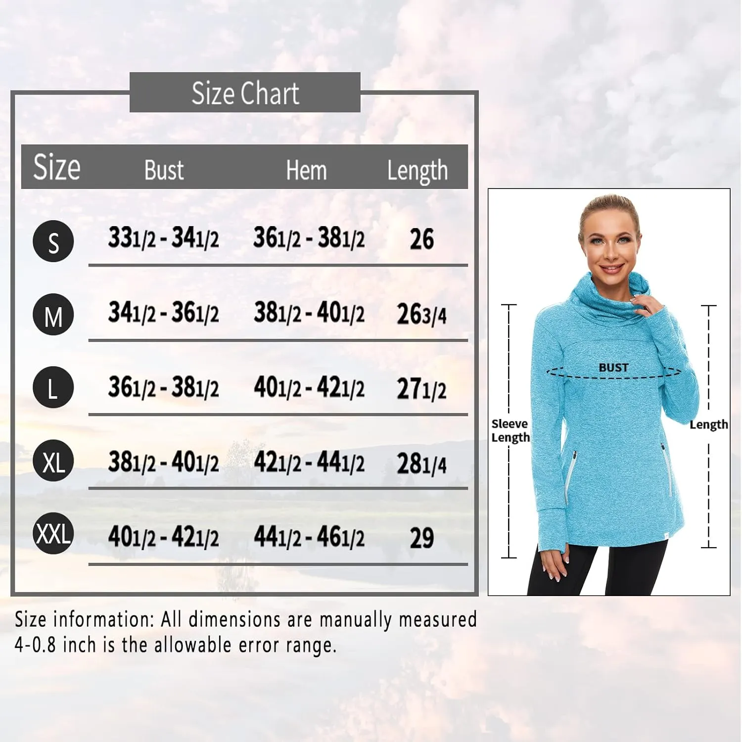 Soneven Women's Running Fleece Sweatshirts Cowl Neck Pullover Long sleeve Shirt with Thumb Holes and Neck Gaiter Face Mask