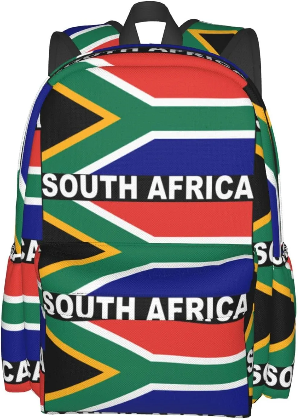 South Africa Flag Casual Backpack Large Capacity Travel Backpacks Laptop Daypack Commuter Rucksack Adjustable Strap Sports Bags for Hiking Biking
