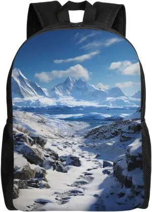 Spectacular snowy mountains Travel Backpack for Men & Women 15.6 inch Laptop Backpack Waterproof Work Back Pack