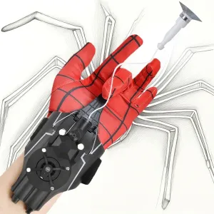 Spider Web Shooters String Shooters and Dart Launcher Toy Spider Silk Launcher Wrist Toy for Kids，Spider Gloves with Web-Shooters Superhero Role-Play