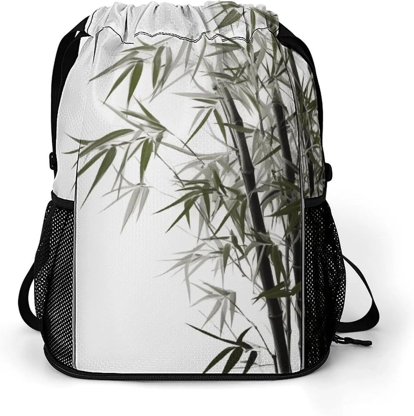 Sports Belt Pocket, Asian Bamboo Print Dry And Wet Separation Bag All-purpose Gym Bag Sports And Fitness Bag Stylish Sports Bag