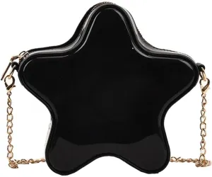 Star Shaped Crossbody Bag Cute Girls Star Shoulder Messenger Purse Kawaii Evening Clutch Bag with Chain Strap